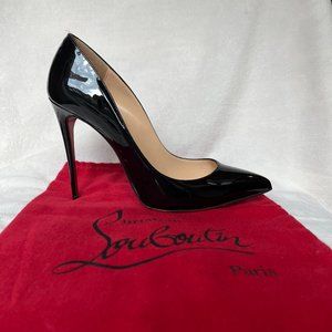 Christian Louboutin - Pigalle Follies 100mm Black Italian Leather SIZE: 39